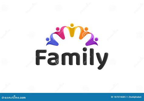 Happy Family Logo Design Template Stock Vector - Illustration of leader ...