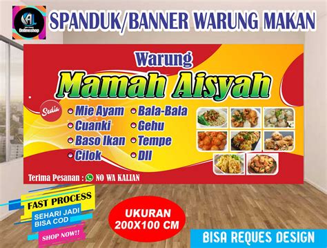 Spanduk, Banner Warung Makan Keren | Lazada Indonesia