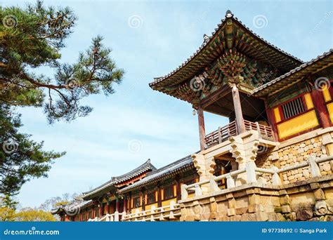 Bulguksa Temple Korean Traditional Architecture in Gyeongju Stock Photo - Image of eaves, famous ...