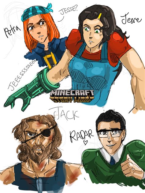 Minecraft Story Mode fanart - my sketchdump xD by Norvadier on DeviantArt