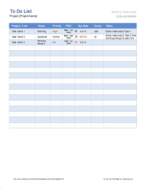 To Do List Template | Free Word and Excel Templates