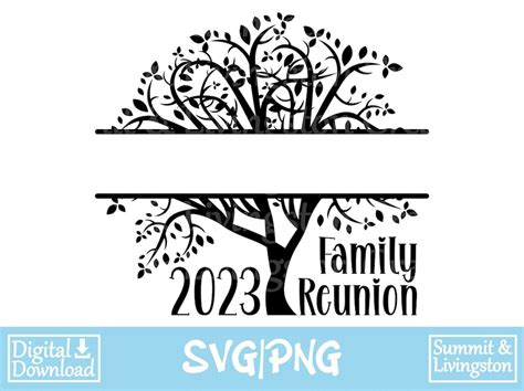 Family Reunion 2023 SVG/PNG Split Middle Family Tree Create - Etsy | Family reunion logo, Family ...