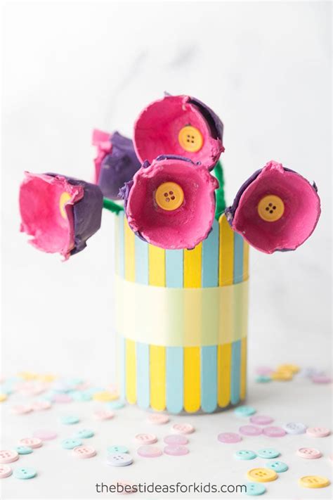 Egg Carton Flowers - The Best Ideas for Kids