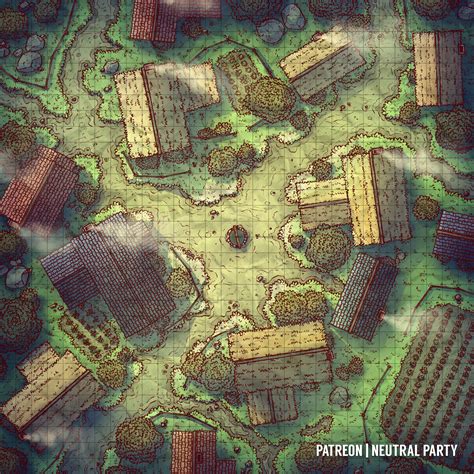 [OC][Art] Village Square Battlemap : r/DnD