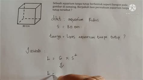 Cara Menghitung Luas Permukaan Kubus Tanpa Tutup #luaskubus #TanpaTutup ...