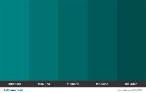 Teal color shades - ColorsWall | Neon colour palette, Color palette ...