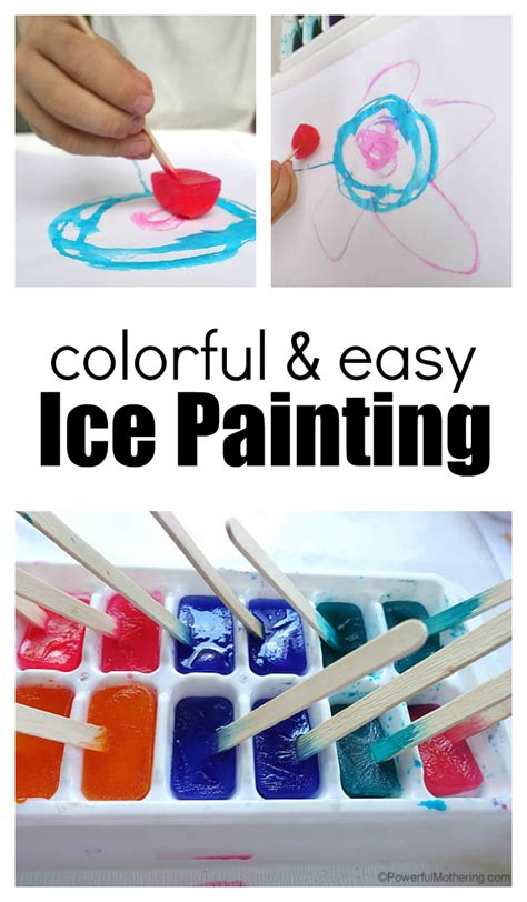 Ice Painting Art for Toddlers and Preschoolers - Powerful Mothering