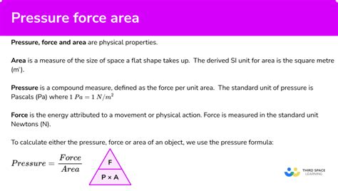 Pressure Force Area - GCSE Maths - Steps& Examples