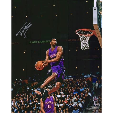 Tracy McGrady Toronto Raptors Autographed 16" x 20" 2000 NBA Dunk Contest Photograph