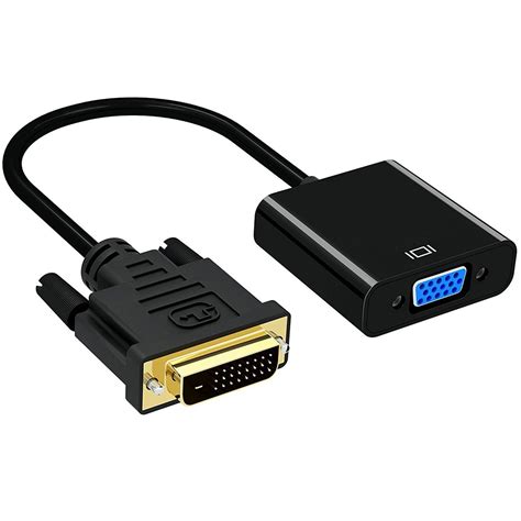 1080P DVI-D to VGA Adapter Cable 24+1 25 Pin DVI Male to 15 Pin VGA Female Video Converter ...