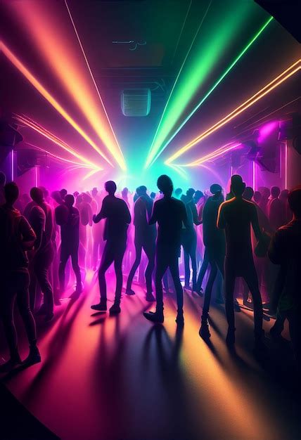 Premium Photo | Party people enjoy concert by dancing in nightclub party created with generative ...