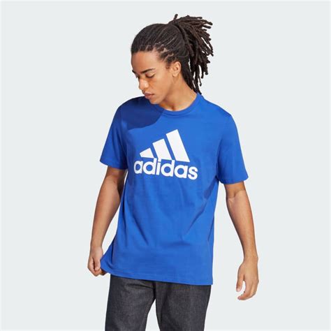 adidas Essentials Single Jersey Big Logo Tee - Blue | Men's Lifestyle | adidas US