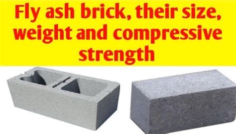 Cement brick/ fly ash brick - their size, price, weight & strength - Civil Sir