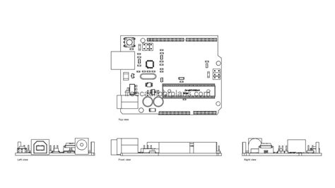 Arduino UNO R3 - Free CAD Drawings