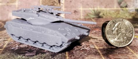 Merkava MK2 Tank 1/100 Scale, 3D Resin Printed Near Modern War Flames of War Team Yankee - Etsy