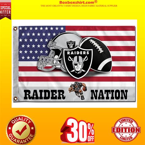 [10% OFF] Oakland Raider Nation American flag