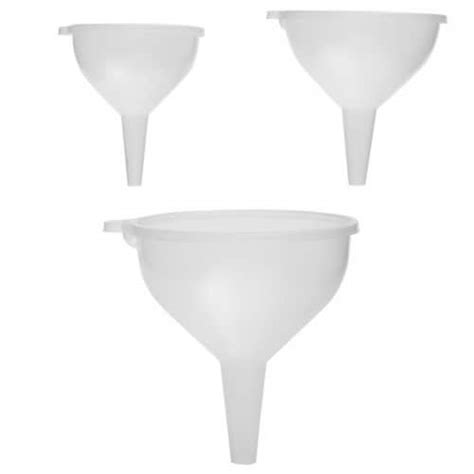 Home Basics 3 Piece Plastic Funnel Set, White, Each - Kroger