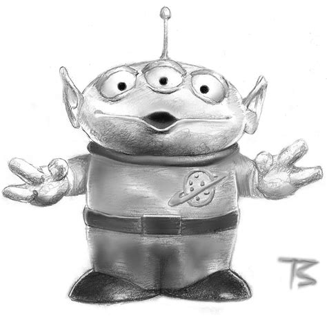 Toy Story Alien sketch | Cartoon sketches, Disney drawings, Toy story alien