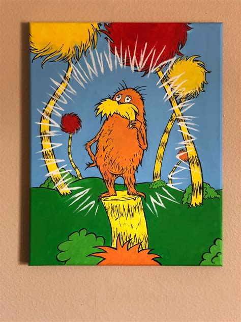 Unless.... the Lorax, Dr Seuss, Acrylic Painting, Fine Art, Childrens Classic, Lorax - Etsy