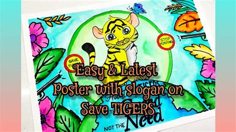 Tiger Poster, Poster On, World Tiger, Drawing Competition, Tiger Drawing, Save Wildlife, Save T ...