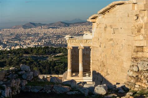 Temple of Athena Nike on the Acropolis in Athens. Stock Image - Image ...