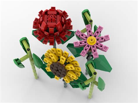 LEGO MOC Flower Bouquet by Brick Bloom | Rebrickable - Build with LEGO