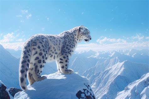 Snow leopard in the Himalayas of Central Asia by marbrure on DeviantArt