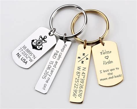 Custom Keychain Engraved Keychain Personalized Keychain - Etsy Canada