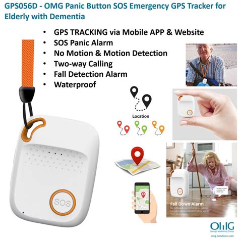 GPS056D – OMG Panic Button SOS Emergency GPS Tracker for Elderly with ...