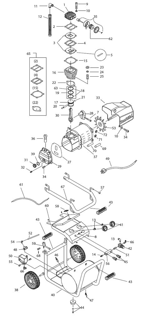 Makita MAC5200 Parts List | Makita MAC5200 Repair Parts | OEM Parts with Schematic Diagram