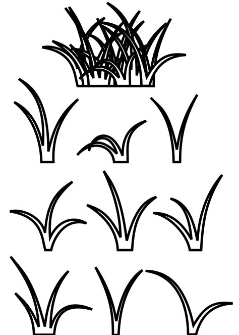 Free Grass Clipart Black And White, Download Free Grass Clipart Black ...