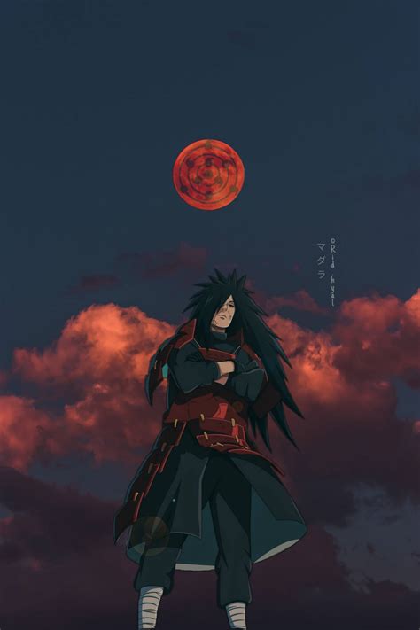 Download Madara Uchiha Red Moon Naruto Mobile 4K Wallpaper | Wallpapers.com