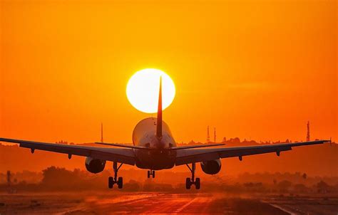 Airplane Sunset Wallpapers - Top Free Airplane Sunset Backgrounds - WallpaperAccess