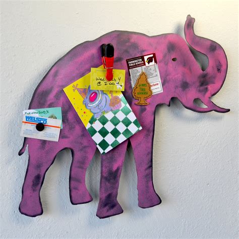 Metal Elephant Wall Hanging Elephant 24 Magnetic - Etsy