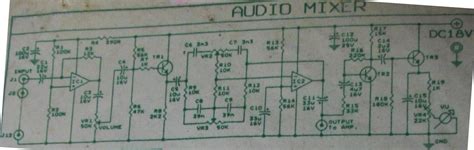 Audio Mixer + VU Meter - Circuit Scheme