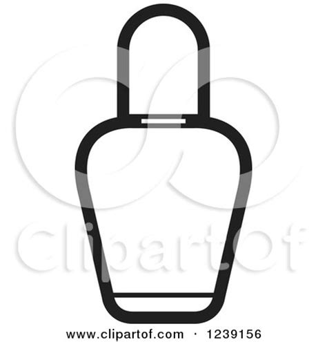 Clipart of a Black and White Perfume Bottle 5 - Royalty Free Vector Illustration by Lal Perera ...