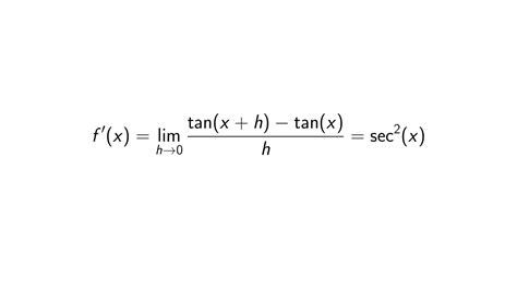 Derivative of tan(x) using First Principle of Derivatives | Epsilonify