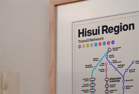 Hisui Region Transit Map, Fantasy Map, Unique Metro Map, Unique Gift, Printable Art, Digital ...