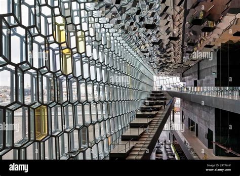 Spectacular interior at the Harpa Concert Hall in Reykjavik, Iceland Stock Photo - Alamy