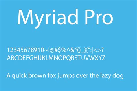 Myriad Pro Font Free Download