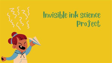 Invisible ink science project - Science Fair Projects