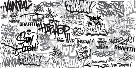 Vector illustration of graffiti background. Seamless Graffiti Art ...