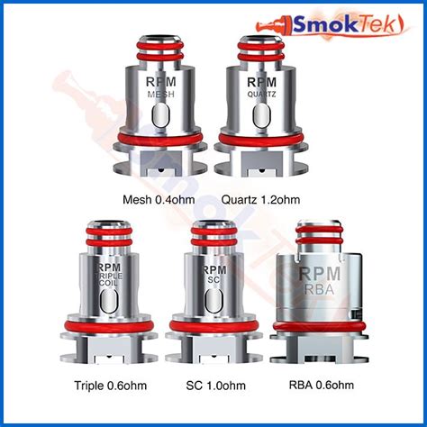 SMOK RPM Coils (5-Pack) - For Smok RPM40, Fetch Mini, PozzX, Alike, Nord 2 and others.