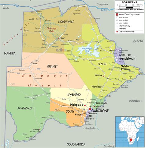 Political Map Of Botswana Maps Of Botswana Maps Of Africa Map | Hot Sex ...