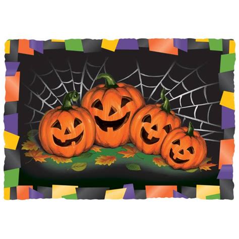 Seasonal Occasion Halloween Smiling Pumpkins Paper Placemats: Party at Lewis Elegant Party ...