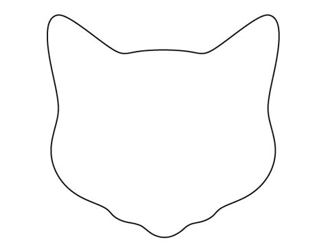 Printable Cat Face Template | Cat face, Cat face drawing, Cat template