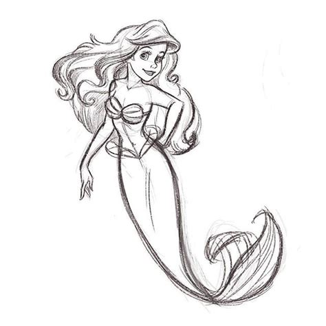 Ariel sketch. #disney #littlemermaid #ariel #princessariel #underthesea #sketch | Disney ...