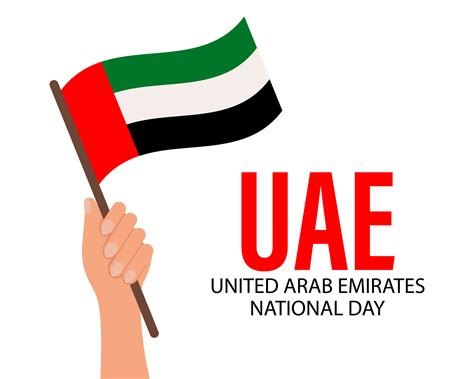 UAE Independence Day, UAE National Day. Hand with UAE flag. Banner, poster, vector 34046122 ...