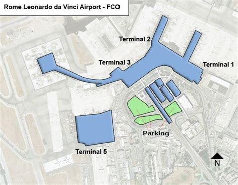 Roma aeroporto fco mappa - Roma terminal dell'aeroporto di mappa (Lazio - Italia)