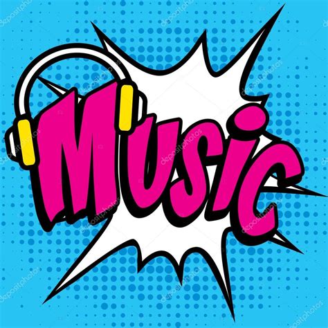 Pop Art comics icon "Music!". Stock Vector Image by ©Gal_Amar #107874886